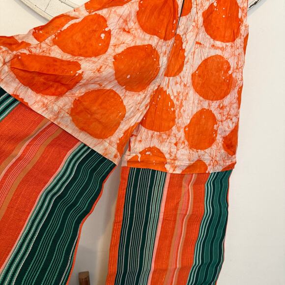 nwt Ace Kouture Ezinne Adire Aso Oke Nigerian Art to Wear Jumpsuit Teal S Small - Picture 5 of 10